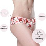 JHKKU Women's Seamless Underwear Christmas Gnomes No Show Panties Soft Stretch Briefs M