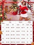 RSLOVE Christmas for Women Santa Costume - Sexy Santa Outfit 2Pcs Velvet Babydoll Lingerie Dresses with Belt Furry Halloween Cosplay Red, S
