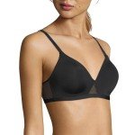 Hanes Women’s Oh So Light Comfort Flex Fit Wire Free Bra, black/Nude, XL