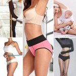 Eiggam Womens Underwear High Waist Cotton Underwear No Muffin Soft Full Coverage Ladies Brief Panties