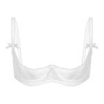 YOOJOO Women's Lace Push-Up Bralette Top - White