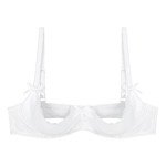 YOOJOO Women's Lace Push-Up Bralette Top - White