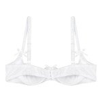 YOOJOO Women's Lace Push-Up Bralette Top - White