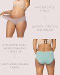 Kindred Bravely Women's Sustainable Hipster Panty 5 Pack | Comfortable Maternity & Postpartum Underwear (Assorted, Medium/Large)