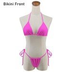 SHERRYLO String Bikini Swimsuit for Women Brazilian Thong Cheeky Bikini Bottom Black Triangle Bikini Top