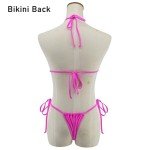 SHERRYLO String Bikini Swimsuit for Women Brazilian Thong Cheeky Bikini Bottom Black Triangle Bikini Top