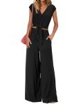PRETTYGARDEN Women's Black Summer 2-Piece Outfit Set