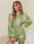 Ekouaer Women’s Floral Knit Pajama Set