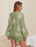 Ekouaer Women’s Floral Knit Pajama Set