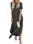 ANRABESS Women's Boho Summer Maxi T-Shirt Dress