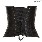 Black Lace-Up Corset Top for Women