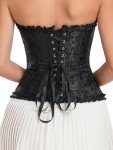 Women's Lace-Up Corset Top in Black