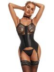 Women's Lace Lingerie Set with Garter Belt