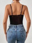 Lace Cami Bodysuit with Sheer Mesh Detail