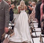 Elegant Strapless White Corset Wedding Dress