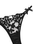 Lilosy Black Bow Lace Bra and Panty Set