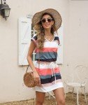 Women's Summer A-Line Mini Dress with Lantern Sleeves