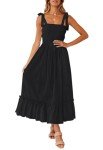 ZESICA Women's Summer Boho Ruffle Maxi Dress