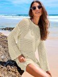 ANRABESS Women's Crochet Swim Cover Up Dress