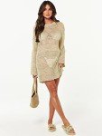 ANRABESS Women's Crochet Swim Cover Up Dress