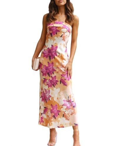 Elegant Backless Satin Maxi Dress for Women