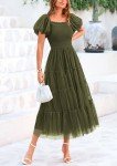 PRETTYGARDEN Women's Tulle Midi Dress for Parties