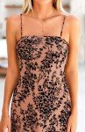 BTFBM Women's Summer Dress Sleeveless Spaghetti Strap Midi Dress Sexy Cowl Neck Floral Cocktail Dress Party Dresses(Dark Apricot,Large)