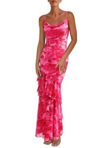 PrettyGarden Summer Floral Maxi Dress for Women