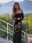 Elegant Off Shoulder Black Bodycon Dress for Women