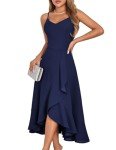DRESSTELLS Women's High Low Cocktail Midi Dress