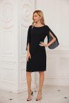 Grace Karin Black Summer Chiffon Wedding Guest Dress
