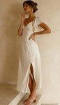 Elegant Off Shoulder Satin Midi Dress for Women