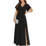 Elegant Black Long Formal Dress for Women