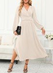 Elegant White Wrap V-Neck Maxi Dress for Weddings