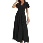 Elegant Black Long Formal Dress for Women