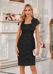 Grace Karin Elegant Black Lace Wedding Guest Dress