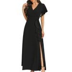 Elegant Black Long Formal Dress for Women