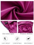 Eggplant Satin Strapless Bodycon Maxi Dress - Small