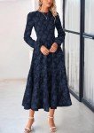 PrettyGarden Floral Boho Midi Dress for Women