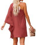 Mauve One Shoulder Mini Dress for Weddings