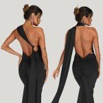 Elegant Backless Bodycon Maxi Dress for Women