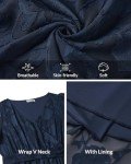 Navy Plus Size Wrap Maxi Dress for Weddings