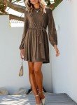 Spring Velvet A-Line Mini Dress for Women