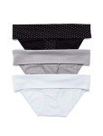 Motherhood Maternity Women's Maternity 3 Pack Panties S-3X, Flat Grey, Plein air, B/W Dot, 2X