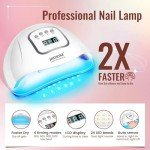 32-Color Gel Nail Polish Kit with UV Light