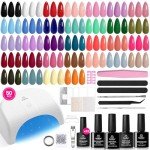 Beetles 32-Color Gel Nail Polish Kit with UV Light