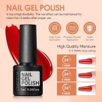 35-Color Gel Nail Polish Kit with UV Light