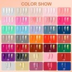 35-Color Gel Nail Polish Kit with UV Light