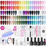 Beetles 55-Color Gel Nail Polish Kit with UV Light