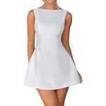 ABYOVRT Women’s Backless Sleeveless Mini Dress